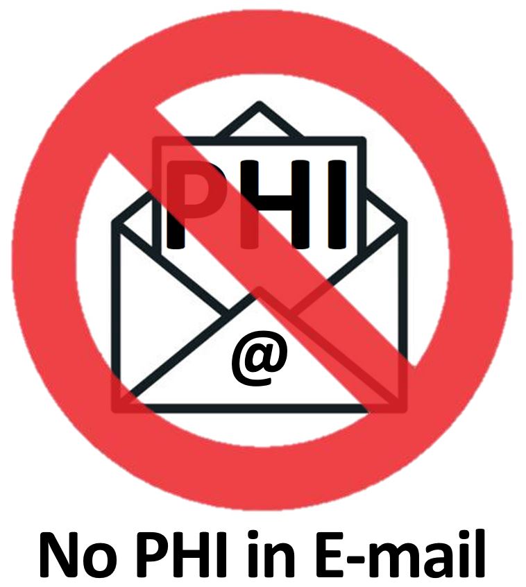 No PHI in email